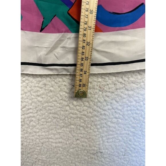 Vintage Pierre Cardin Scarf Womens Large Multicolor Abstract 100% Silk Italy 80s - Picture 7 of 10